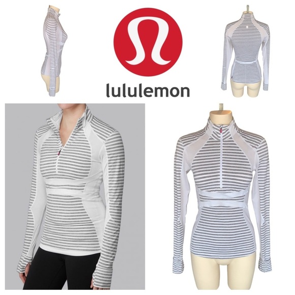 lululemon athletica Tops - Old School Lululemon Run: Hills Pullover Half Zip Long Sleeve Top Sweatshirt